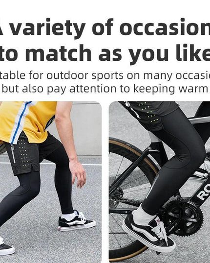 ROCKBROS Winter Leg Warmers Cycling Sports Leg Warmer Men's Women's Breathable Nylon anti-slip Legging Running Bodybuilding