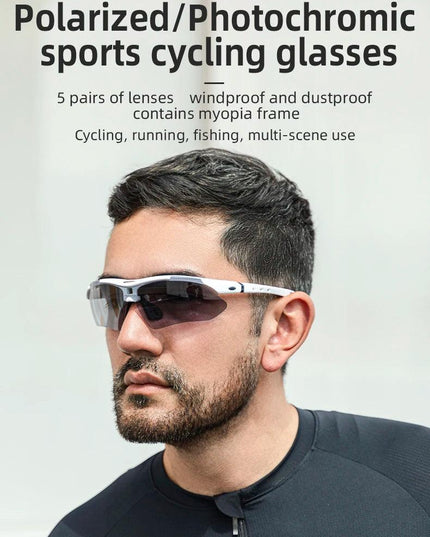 ROCKBROS Bicycle Glasses Polarized Bike Sports Sunglasses Photochromic Men Women UV400 MTB Road Bike Goggles Outdoor Eyewear