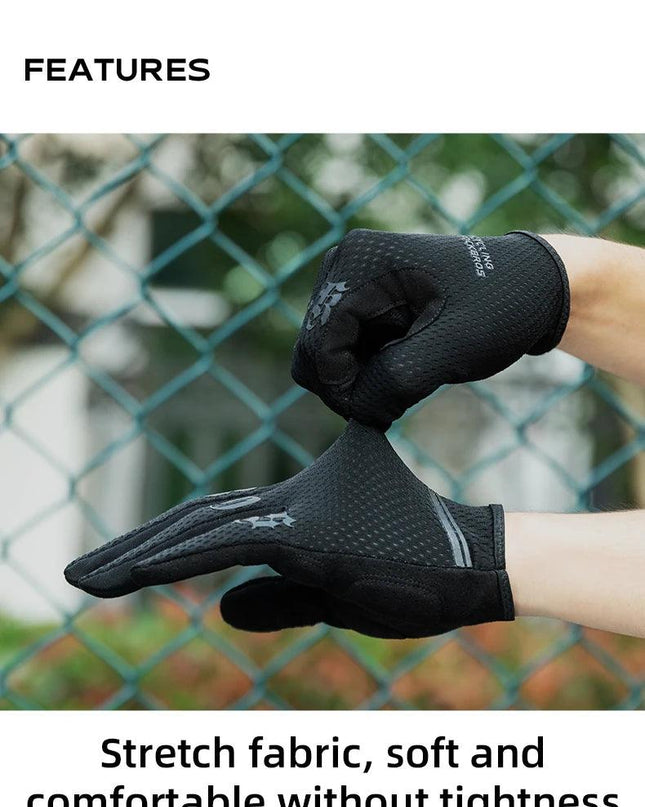 ROCKBROS Cycling Gloves Breathable Non-slip MTB Road Bike Gloves Touch Screen Outdoor Gym Fitness Fishing Bike Training Glove