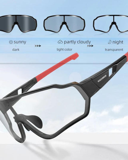 ROCKBROS Cycling Glasses Men Women Photochromic Outdoor Sport Hiking Eyewear Polarized Sunglasses Inner Frame  Bicycle Glasses