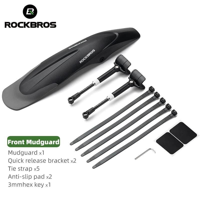 ROCKBROS Mountain Bike Mudguard Widen Quick Release 26-29 Inch  Durable lnnovative Installation Fender Bicycle Accessaries