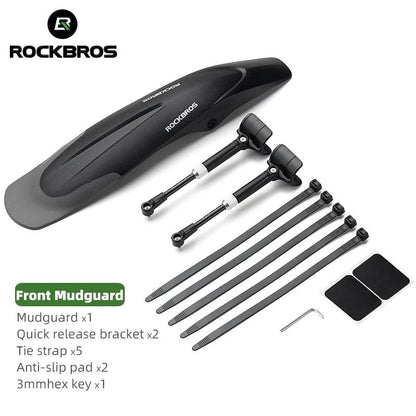 ROCKBROS Mountain Bike Mudguard Widen Quick Release 26-29 Inch  Durable lnnovative Installation Fender Bicycle Accessaries