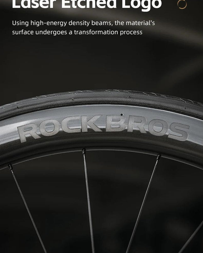ROCKBROS Wheelset Ultralight Cycling Road Disc Carbon Wheelset  Tubeless Rim Tape 50mm Ratchet System 36T Road For Racing Bike