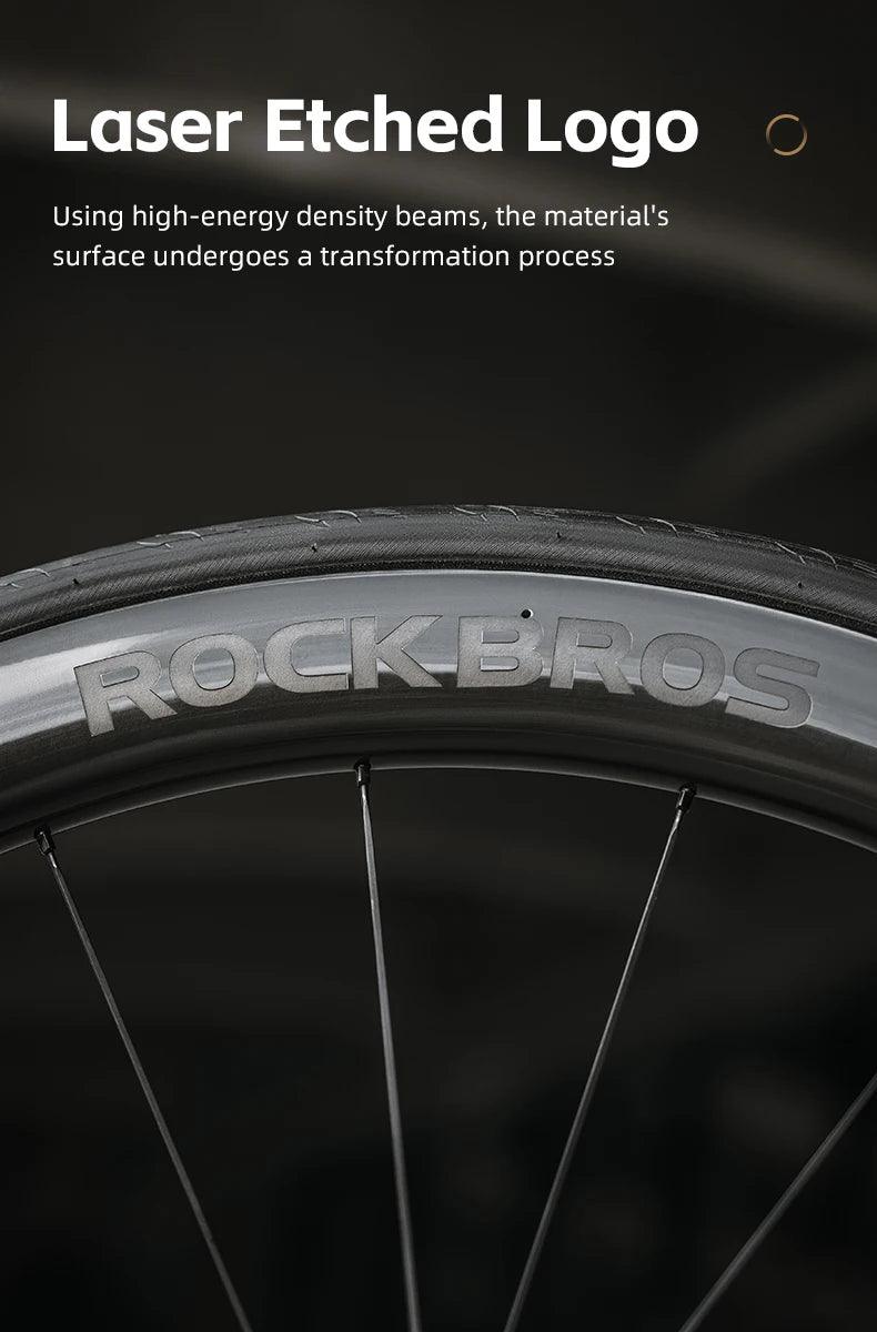 ROCKBROS Wheelset Ultralight Cycling Road Disc Carbon Wheelset  Tubeless Rim Tape 50mm Ratchet System 36T Road For Racing Bike