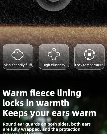 ROCKBROS Fleece Ear Warmer Sports Headband Windproof Warm Headwear Earmuffs Outdoor Riding Skiing Ear Warmers High Elasticity