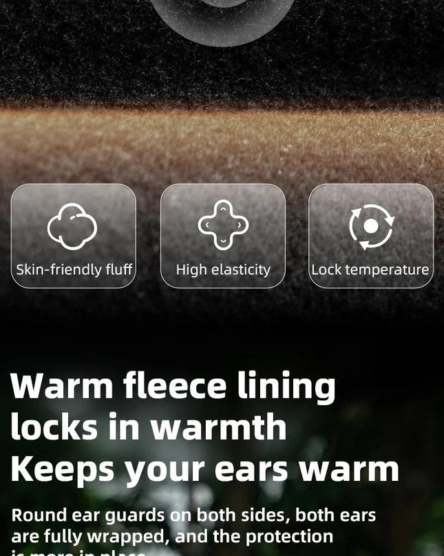 ROCKBROS Fleece Ear Warmer Sports Headband Windproof Warm Headwear Earmuffs Outdoor Riding Skiing Ear Warmers High Elasticity