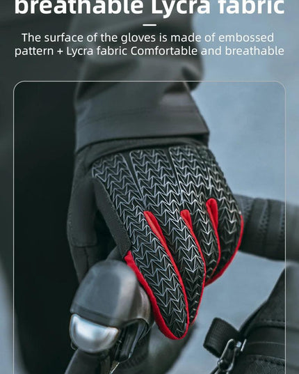 ROCKBROS Windproof Cycling Gloves Touch Screen Riding MTB Bike Bicycle Gloves Thermal Warm Motorcycle Winter Autumn Bike Gloves