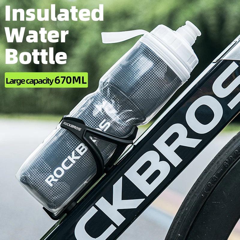 ROCKBROS Cycling Insulated Water Bottle 750ml PP5 Material Outdoor Sports Fitness Running Riding Camping Hiking Portable Kettle