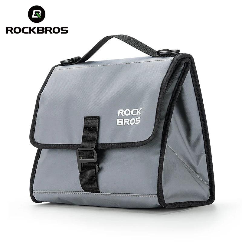 ROCKBROS Foldable Bag Insulated Bike Handlebar Bag Multi Functional 4-7L High Large Capacity Front Bag for Folding Bike