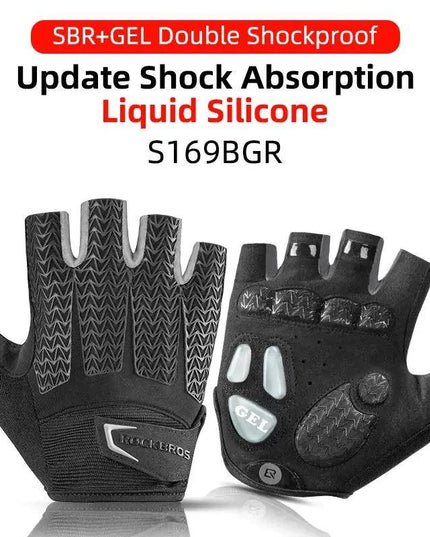 ROCKBROS Touch Screen Cycling Bike Gloves Autumn Spring MTB Bike Bicycle Gloves GEL Pad Shockproof Half Finger Mittens Gloves