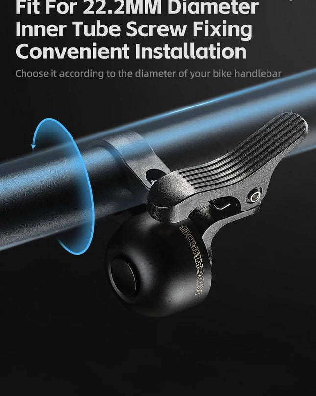 ROCKBROS Bike Bell Horn Handlebar Cycling Call Bicycle Alloy Ring Crisp Sound Warning Alarm For Safety MTB Road Bike Accessories