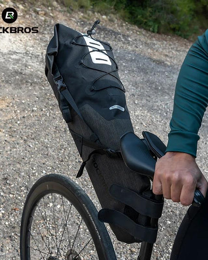ROCKBROS Bike Bag Waterproof Reflective 10L Large Capacity Saddle Bag Cycling Foldable Tail Rear Bag MTB Road Trunk Bicycle Bag