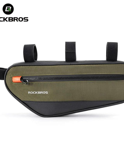 ROCKBROS Bicycle Frame Tube Bag Reflective 1.7L Bike Top Bottom Tube Bag Frame Bag Large Capacity MTB Cycling Pannier Portable
