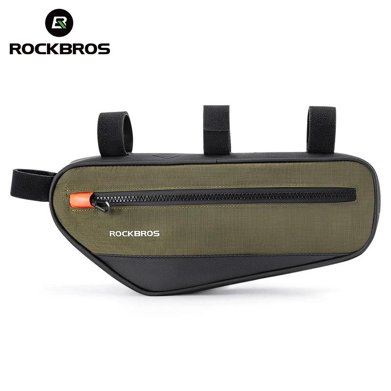 ROCKBROS Bicycle Frame Tube Bag Reflective 1.7L Bike Top Bottom Tube Bag Frame Bag Large Capacity MTB Cycling Pannier Portable