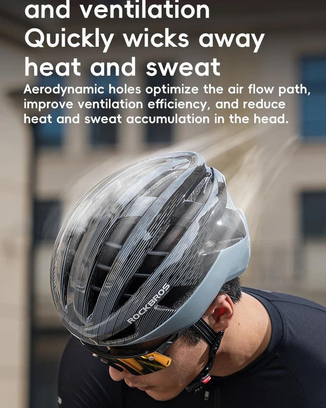 ROCKBROS Cycling Helmet Ultralight Fashion Breathable MTB Road Bicycle Helmet Men Women Suit 54-62CM Racing Bike Equipments ﻿