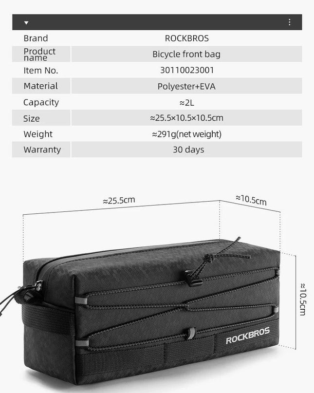 ROCKBROS Bicycle Front Bag Large Capacity Storage Case MTB Road Cycling Bicycle Handlebar Multifunction Basket Bike Accessories