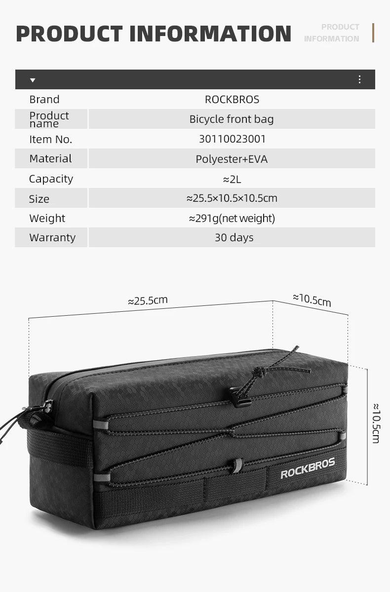 ROCKBROS Bicycle Front Bag Large Capacity Storage Case MTB Road Cycling Bicycle Handlebar Multifunction Basket Bike Accessories