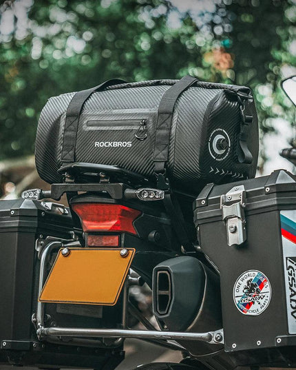 ROCKBROS Waterproof Motorcycle Pannier PVC 20L-60L Tail Bag Travel  Rear Seat Luggage Bag Multiple Carry Motorcycle AccessorIes