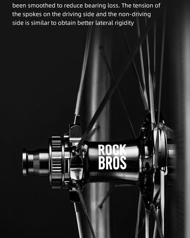 ROCKBROS Carbon Bicycle Wheelset 38mm 55mm Wheel Tubeless Clincher Tires Cycling Wheel Set Road Bike Steel Ball/Ceramic Peilin