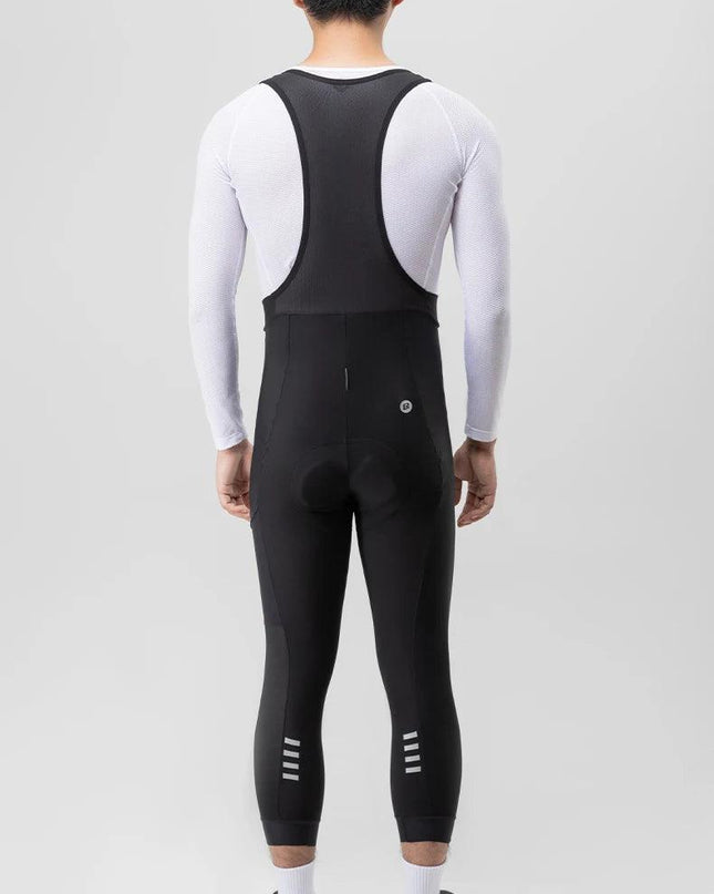 ROCKBROS Winter Cycling Bib Pants Breathable Long Pants Road Bike Pants Bib Tights 3D Cushion Padded Fleece Thermal Bicycle Pant