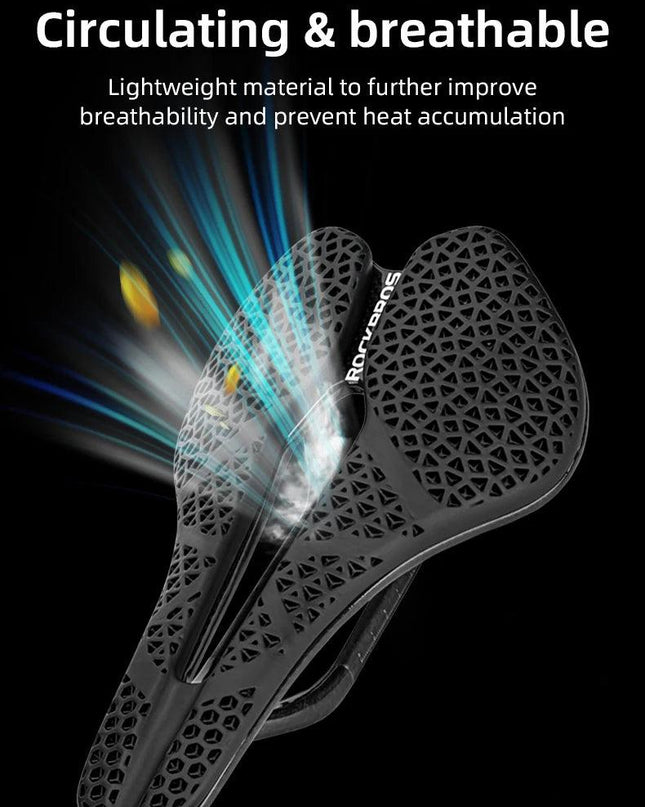 ROCKBROS 3D Printed Bicycle Carbon Saddle Ultra-Light Shock-Absorption MTB Road Profession Racing Bicycle Cycling Saddle