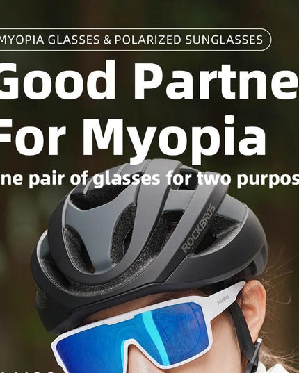 ROCKBROS Cycling Sunglasses Polarized UV Protection Set Glasses Frame for Myopia Glasses Running Fishing Cyling Goggles