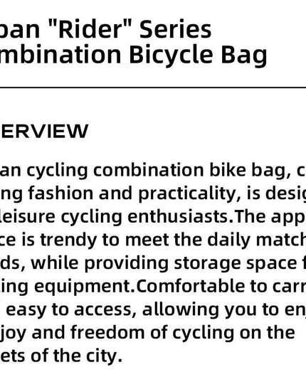 ROCKBROS Bicycle Bag Set Waterproof Combo Bag Front Bag Triangle Tube Bag Polyester Portable Bottle Bag Long-Distance Travel Bag