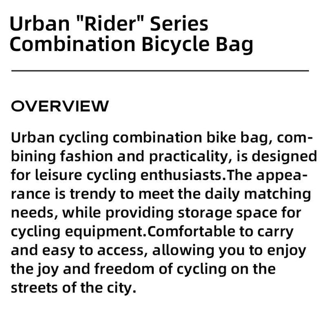 ROCKBROS Bicycle Bag Set Waterproof Combo Bag Front Bag Triangle Tube Bag Polyester Portable Bottle Bag Long-Distance Travel Bag