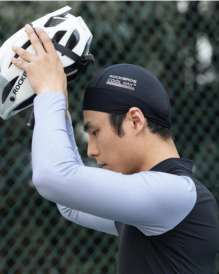 ROCKBROS Cycling Cap Breathable Quick-drying Helmet Hat Inner Cap UPF50 Sun Protection Sports Running Cap Summer Motorcycle Hats