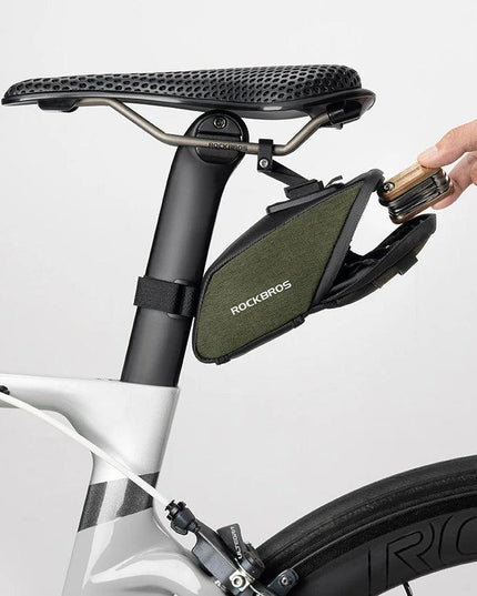 ROCKBROS Bicycle Saddle Bag Portable Waterproof Cycling Seat Tail Bag MTB Road Bike Storage Bag Seatpost Backpack With Mudguard