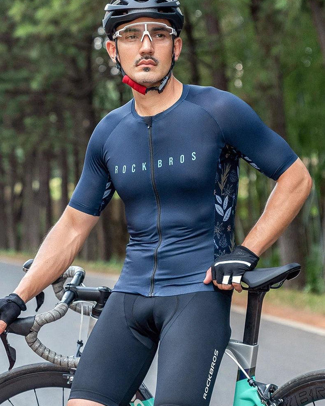ROCKBROS Cycling Jersey MTB T-shirt Mountain Bike Men's Wear Summer Clothes High-Quality With YKK Zipper Sportswear Breathable