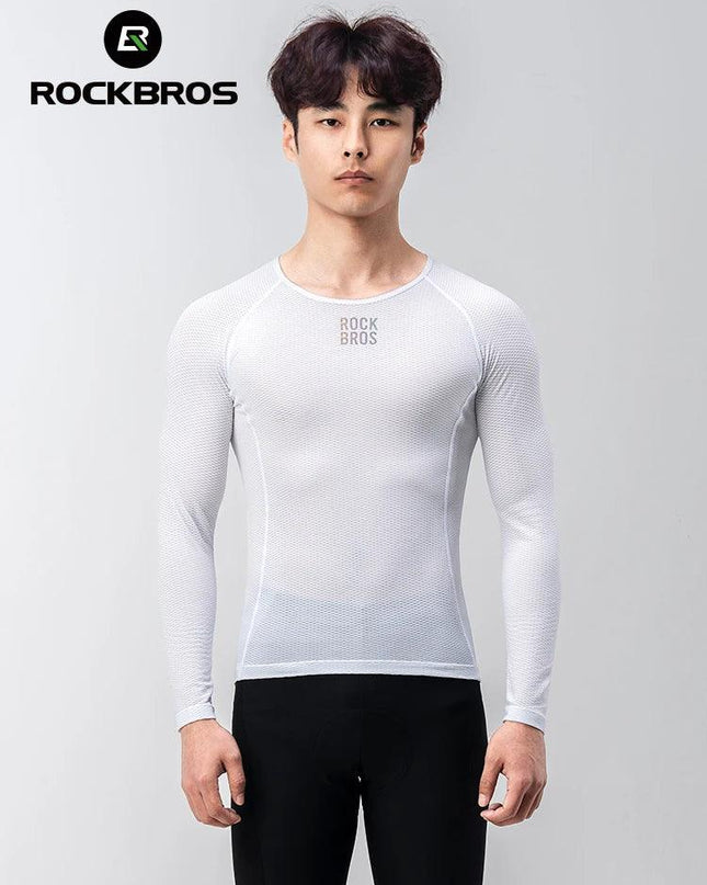 ROCKBROS Bike Jerseys Long Sleeves Breathable Mesh Men Bike Shirt Cycling Clothing Comfortable Summer Racing Clothes Reflective