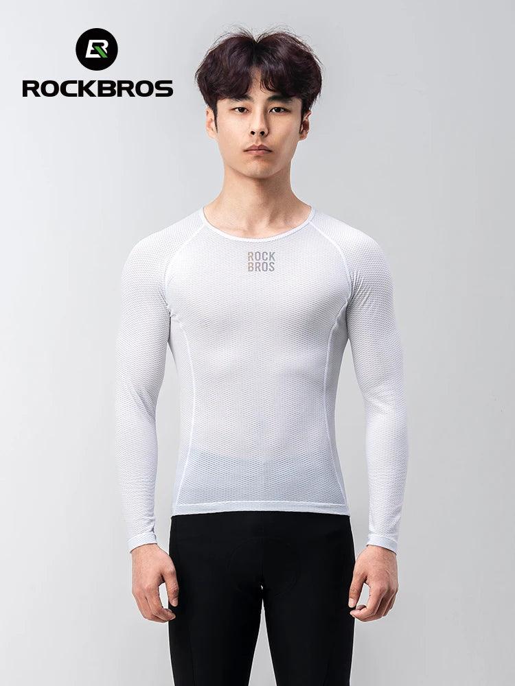 ROCKBROS Bike Jerseys Long Sleeves Breathable Mesh Men Bike Shirt Cycling Clothing Comfortable Summer Racing Clothes Reflective