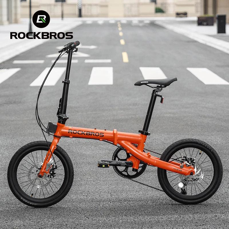 ROCKBROS Bike 16 inch with SRAM X4/X5-speed Aluminium Alloy Frame Adult Folding Bike Adjustable 9-Speed 11-32T Cassette Bike