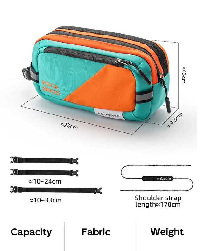 ROCKBROS Bicycle Bag Set Waterproof Combo Bag Front Bag Triangle Tube Bag Polyester Portable Bottle Bag Long-Distance Travel Bag