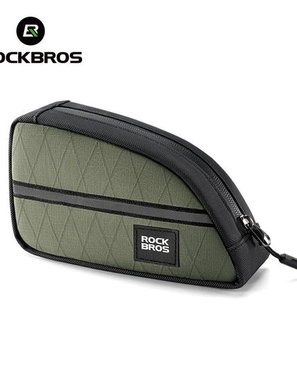 ROCKBROS Bicycle Bag Ultralight Top Front Tube Frame Triangle Bag for Brompton Bike 0.8L Lengthened Design Bike Bag Accessories