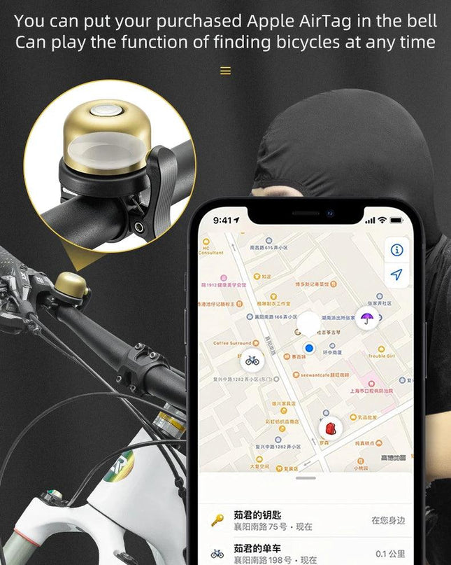 ROCKBROS Bicycle Bell Classical Stainless Bike Bell Loud Horn Cycling Handlebar Bell Portable Alarm Safety Bicycle Accessories