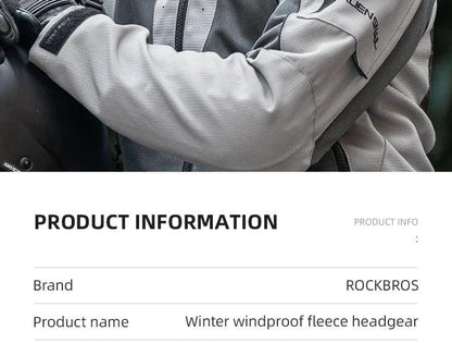 ROCKBROS Winter Windproof Warm Fleece Mask Balaclava Face Mask Men Soft High Elasticity Cycling Ski Fishing Mask Outdoor Sports