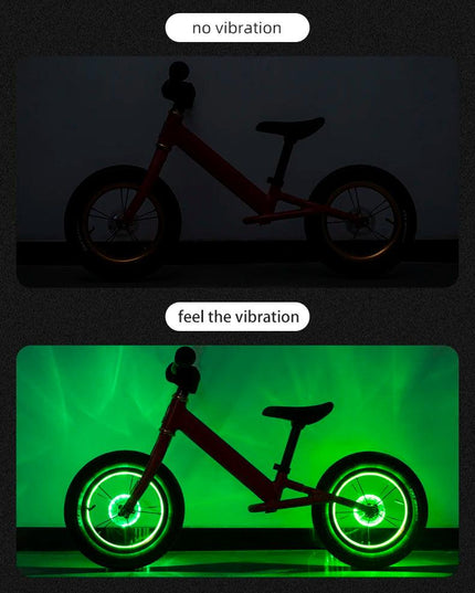 ROCKBROS Bicycle Wheel Light Smart 12 LED Flash Light Warning Light Kids Balance MTB Bike Light Vibration Sensing Light 1PCS