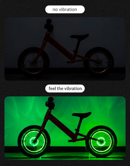 ROCKBROS Bicycle Wheel Light Smart 12 LED Flash Light Warning Light Kids Balance MTB Bike Light Vibration Sensing Light 1PCS