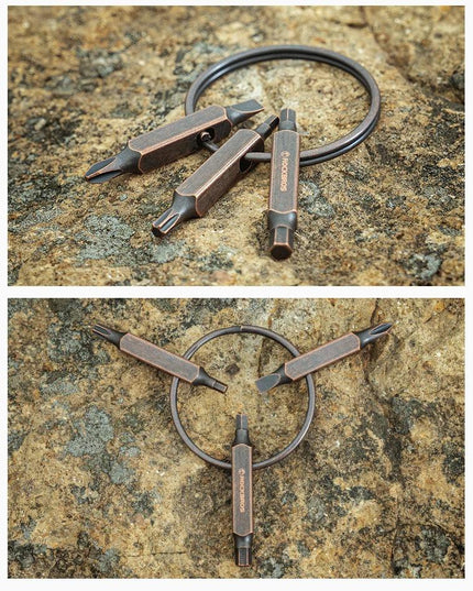 ROCKBROS ROAD TO SKY Keyring Tools Bicycle Multifunction Repairing  Aluminum Alloy Tool Portable Stainless Steel Bike Accessory
