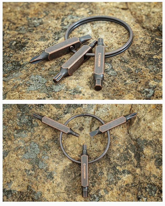ROCKBROS ROAD TO SKY Keyring Tools Bicycle Multifunction Repairing  Aluminum Alloy Tool Portable Stainless Steel Bike Accessory