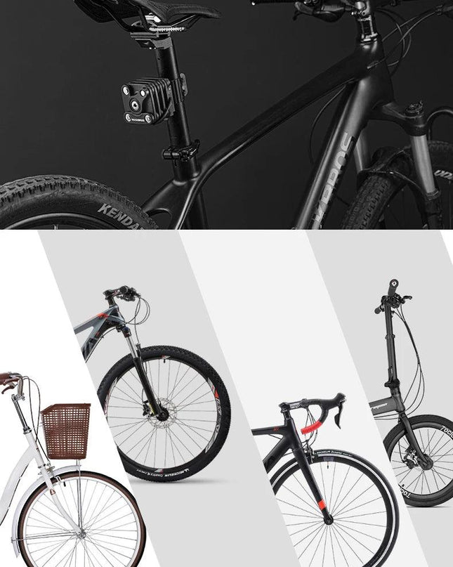ROCKBROS Bike Lock With Keys Bicycle Lock High-Security Anti-Theft Portable Cycling Chain Lock With Mount Bracket Accessories