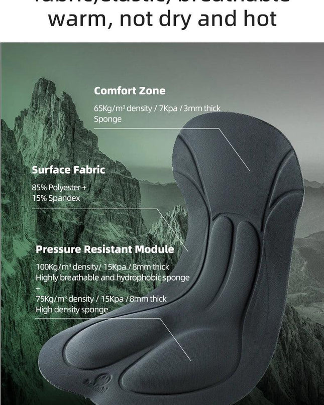 ROCKBROS TVI Series Bicycle Pants Pads Italy Imported Fleece Warm Windproof Tights Leggings High Elasticity Cycling Trousers