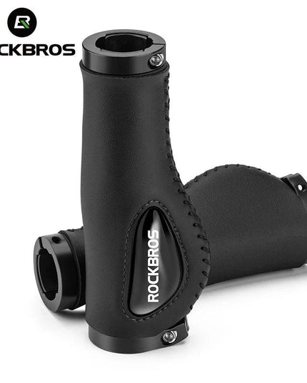 ROCKBROS Cycling Handlebar MTB Bicycle Grips  Bike Double Lock Rubber Grips Anti-skid Shock-absorbing Soft Bike Accessories