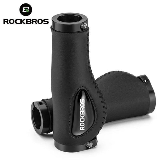 ROCKBROS Cycling Handlebar MTB Bicycle Grips  Bike Double Lock Rubber Grips Anti-skid Shock-absorbing Soft Bike Accessories