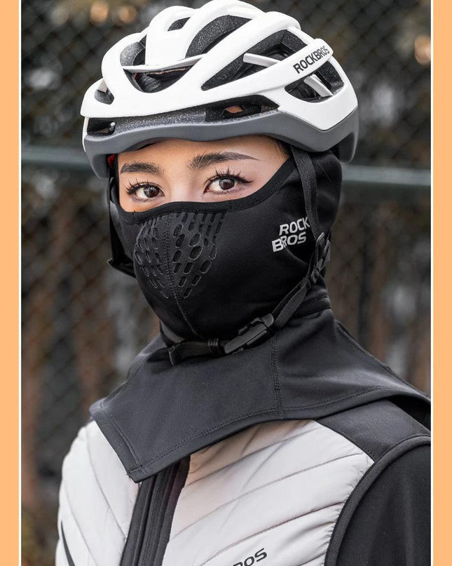 ROCKBROS Scarf Warm Fleece Neck Mask Outdoor Windproof Neck Warmer For Bike Motorcycle Ear Cover Breathable Scarf Men Women