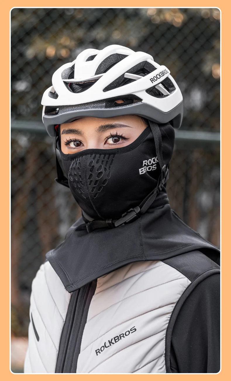 ROCKBROS Scarf Warm Fleece Neck Mask Outdoor Windproof Neck Warmer For Bike Motorcycle Ear Cover Breathable Scarf Men Women