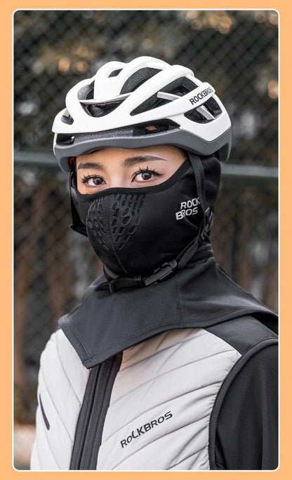 ROCKBROS Scarf Warm Fleece Neck Mask Outdoor Windproof Neck Warmer For Bike Motorcycle Ear Cover Breathable Scarf Men Women