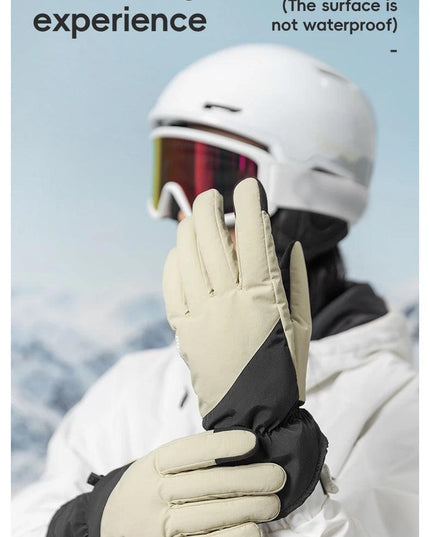 ROCKBROS Winter Ski Gloves Waterproof Snow Keep Warm Windproof Gloves Snowboard Gloves Touch Screen Fleece Motor Riding Gloves